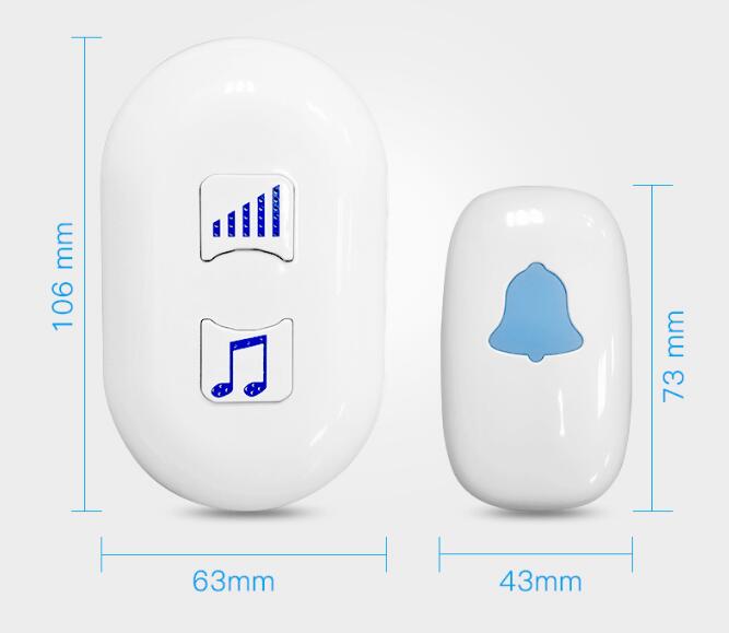 Wireless doorbell exchange digital music remote remote control